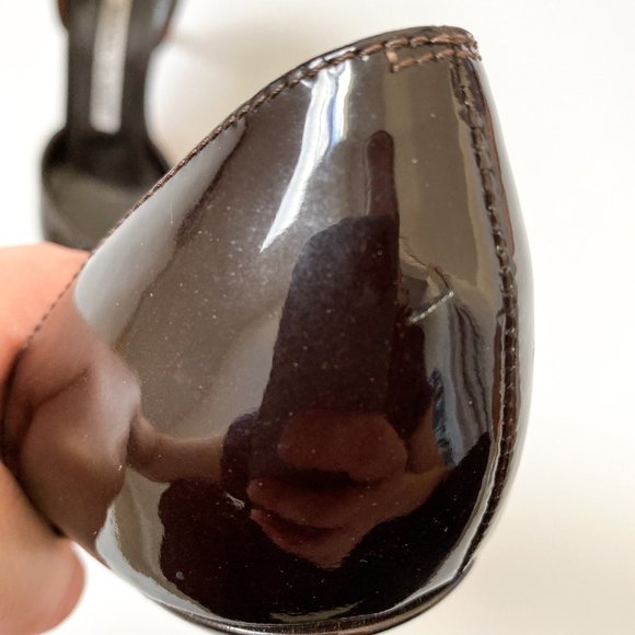 Manolo Blahnik Black Patent D'Orsay Pumps Size 36 - Picture 7 of 14